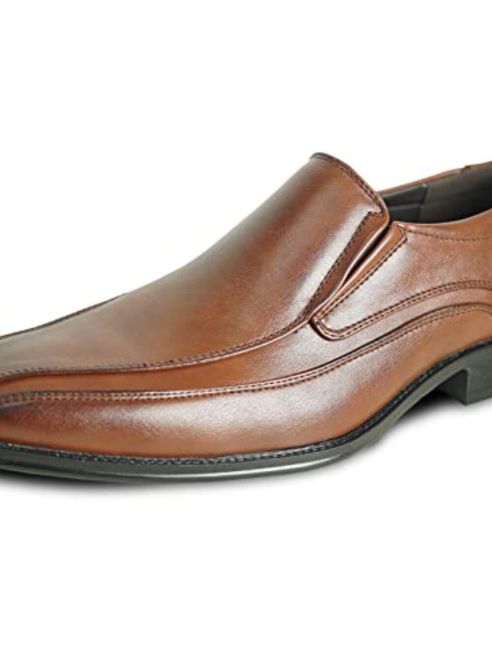 Men Faux Leather Slip-On Loafer Square Toe Dress Shoe